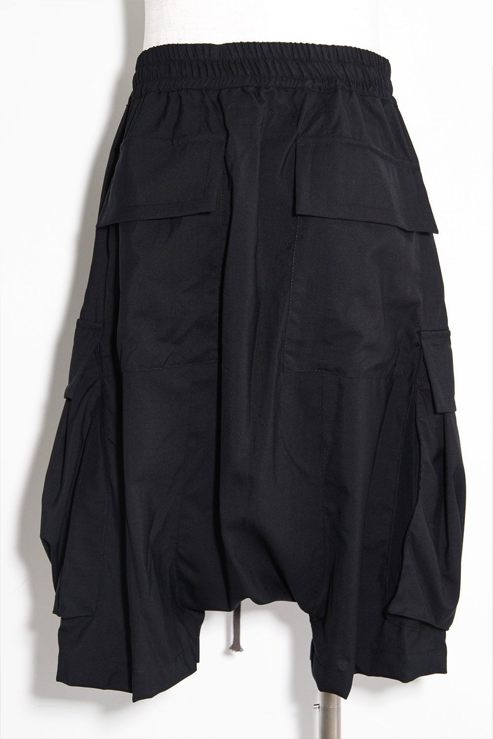 サマーウールタックポケットショーツ / Tuck Pocket Shorts / ブラック / ag-9069-1