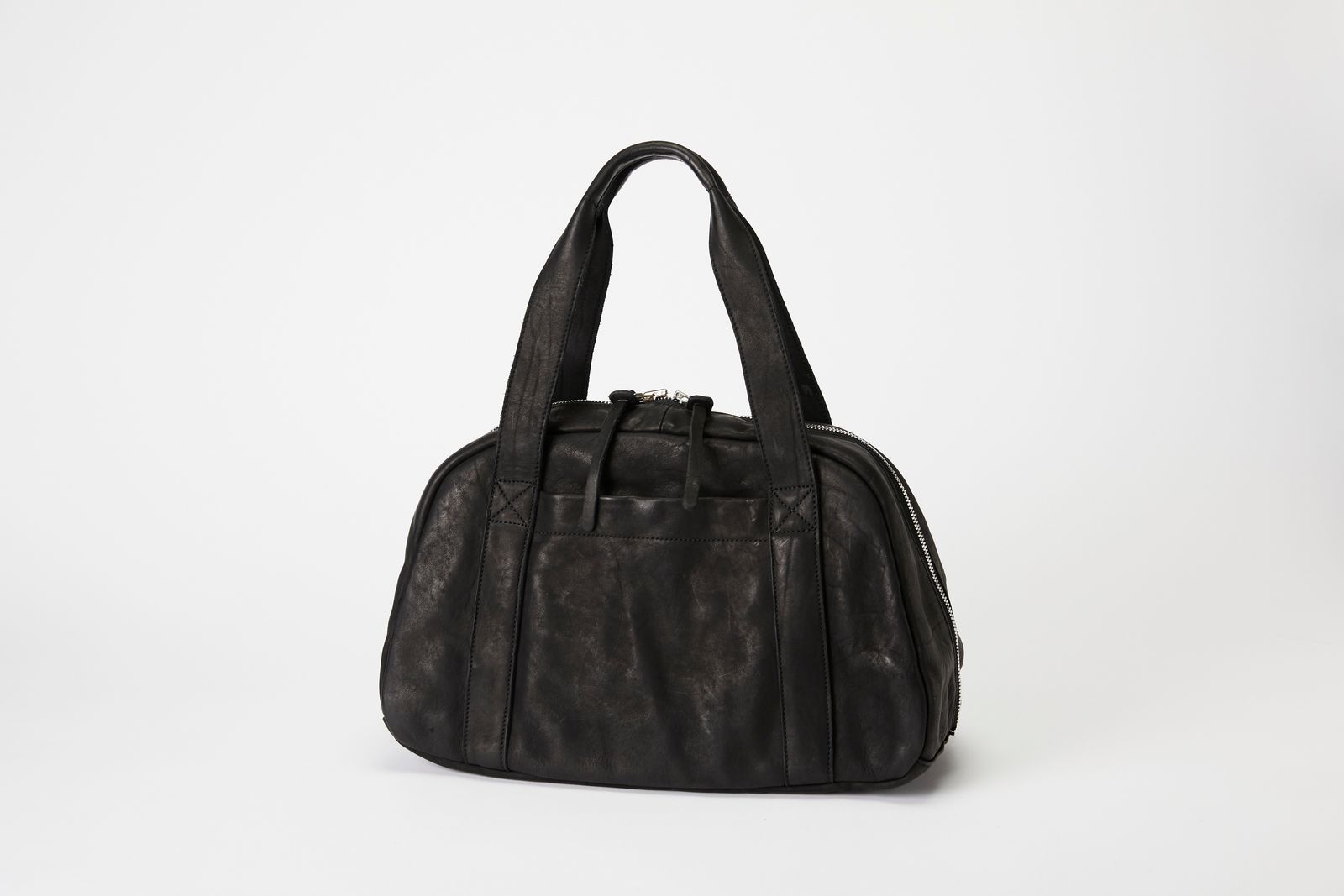 [2027年5月〜6月入荷予定] [92-26]  DOUBLE SHOULDER GARMENT-DYED OVERNIGHT BAG / ブラック