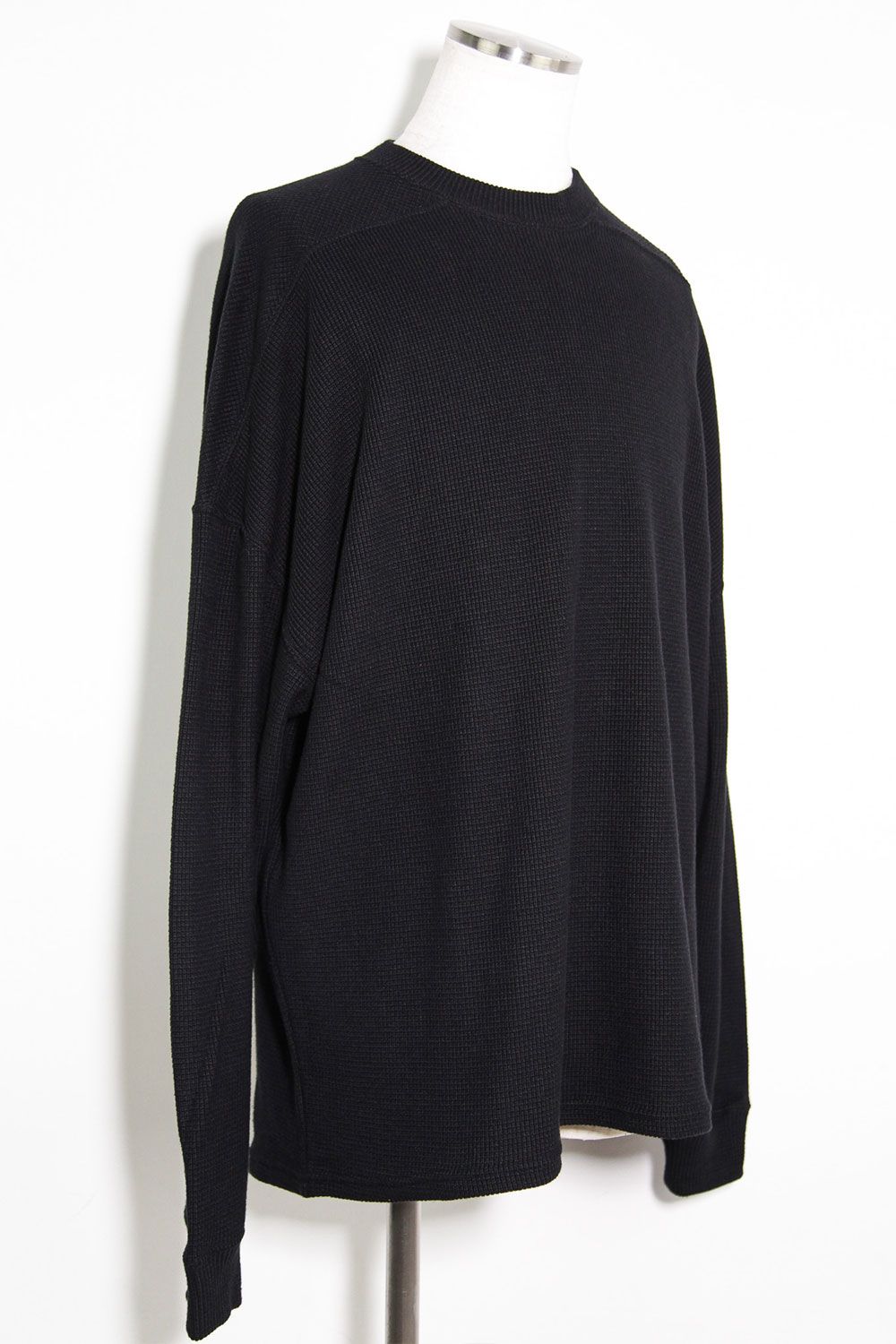リブニットオーバーサイズトップ / Rib Knit Over Size Top / ブラック / ag-10093-2