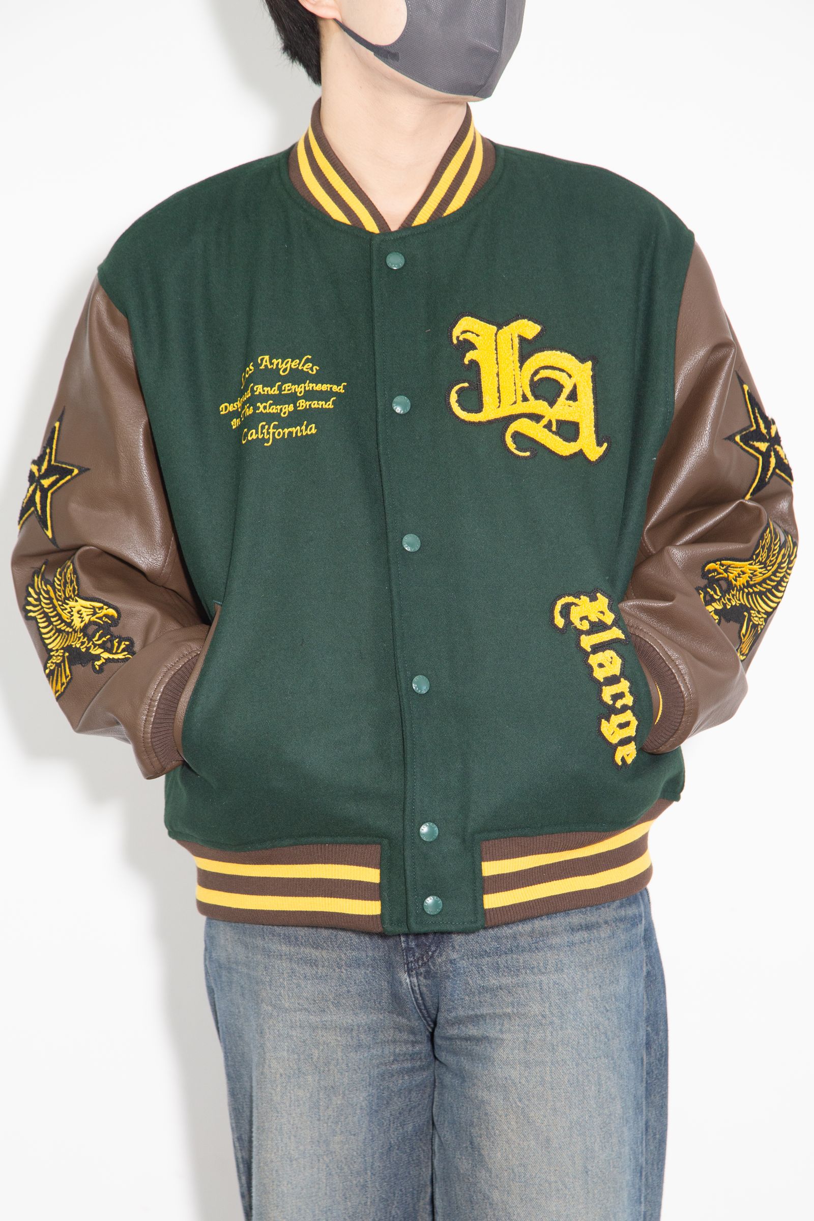 ［ラスト1点 サイズL］VARSITY JACKET / グリーン