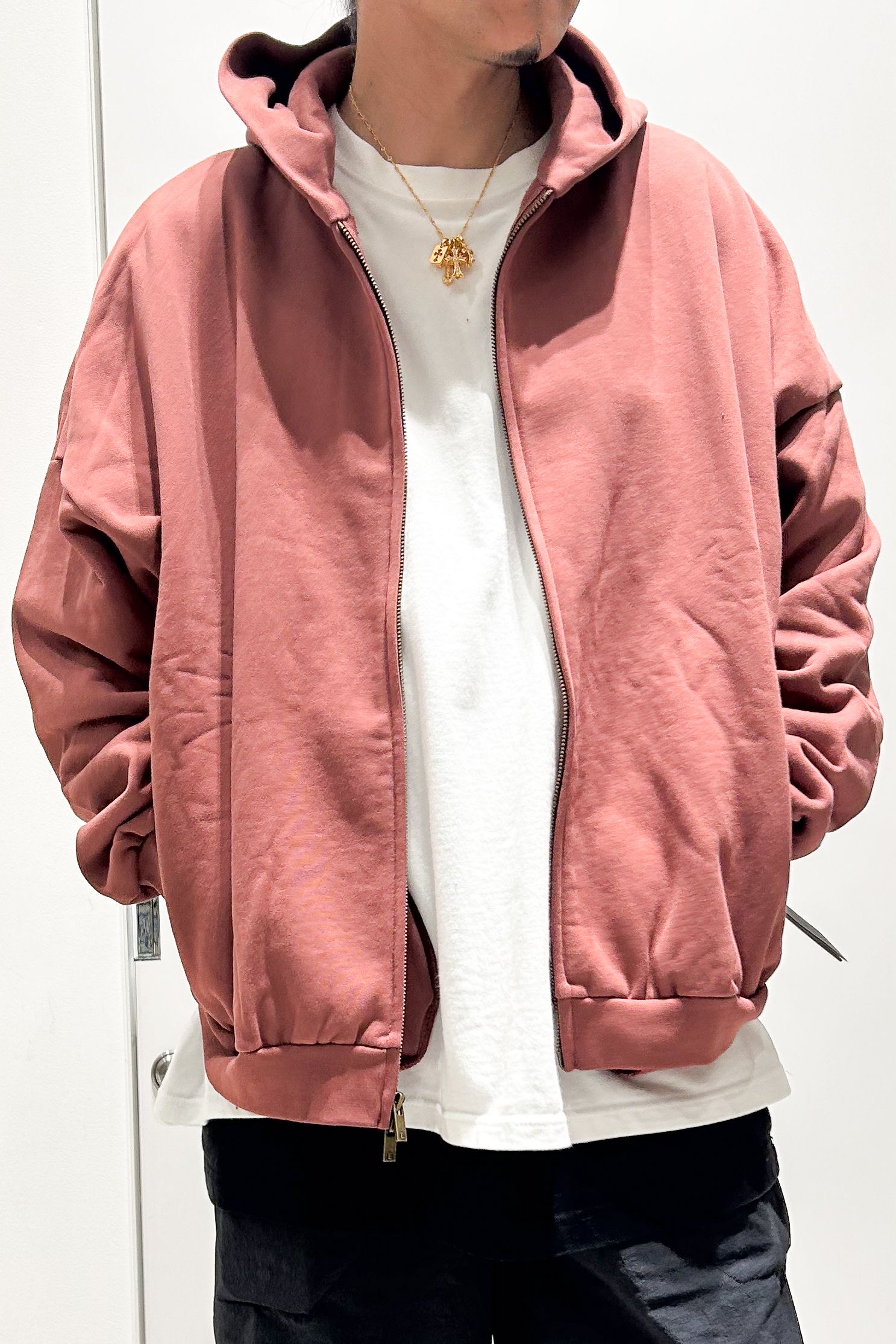 24FW HEAVY WEIGHT FULL ZIP HOODIE / クリムゾン