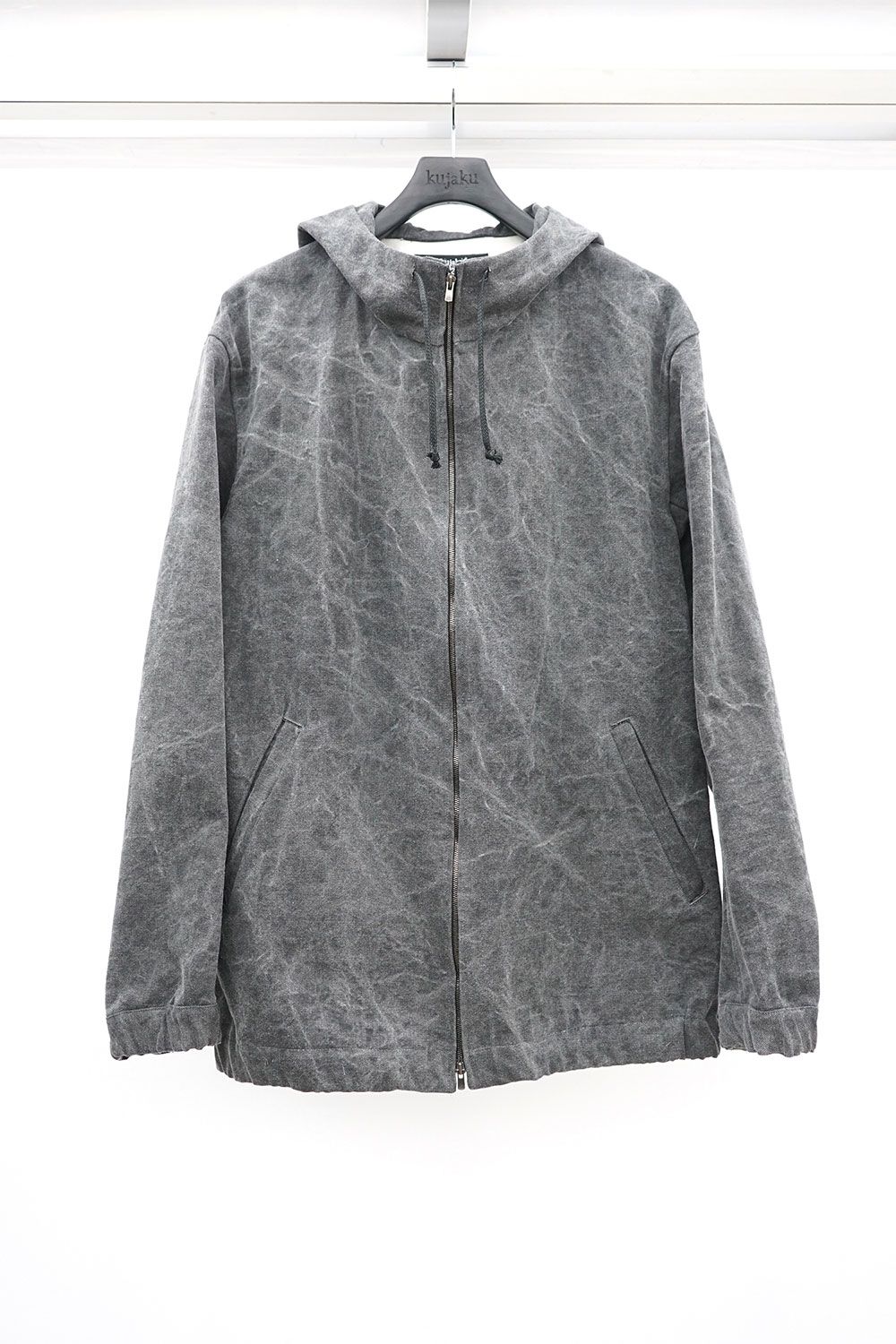 Woven Zip-Up Hoodie / チャコール