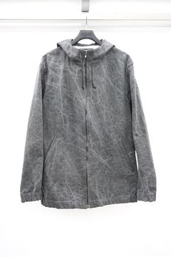 Woven Zip-Up Hoodie / チャコール