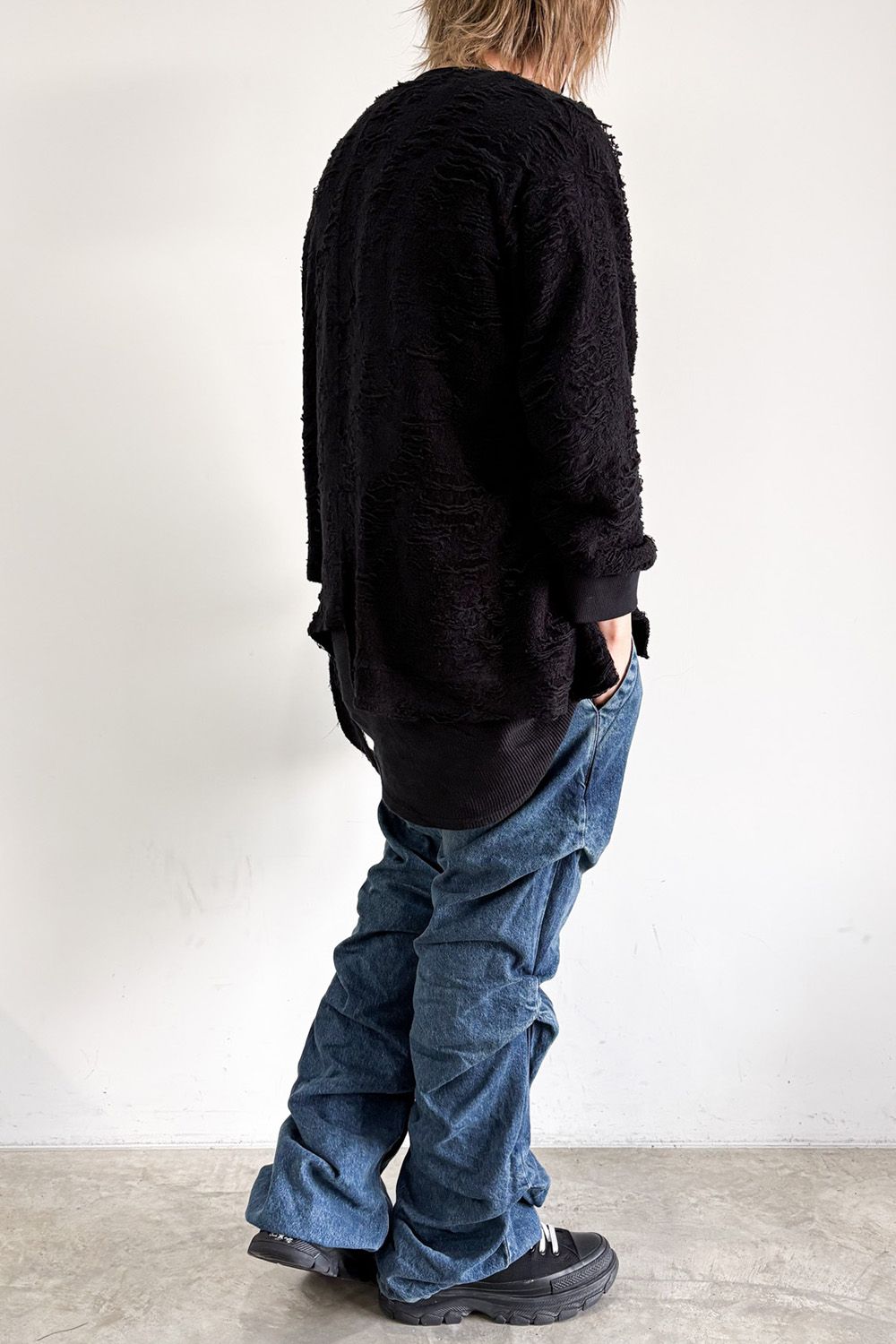 デニムタックスリムバギーパンツ / Denim Tuck Slim Baggy Pants / ブルー / ag-8060