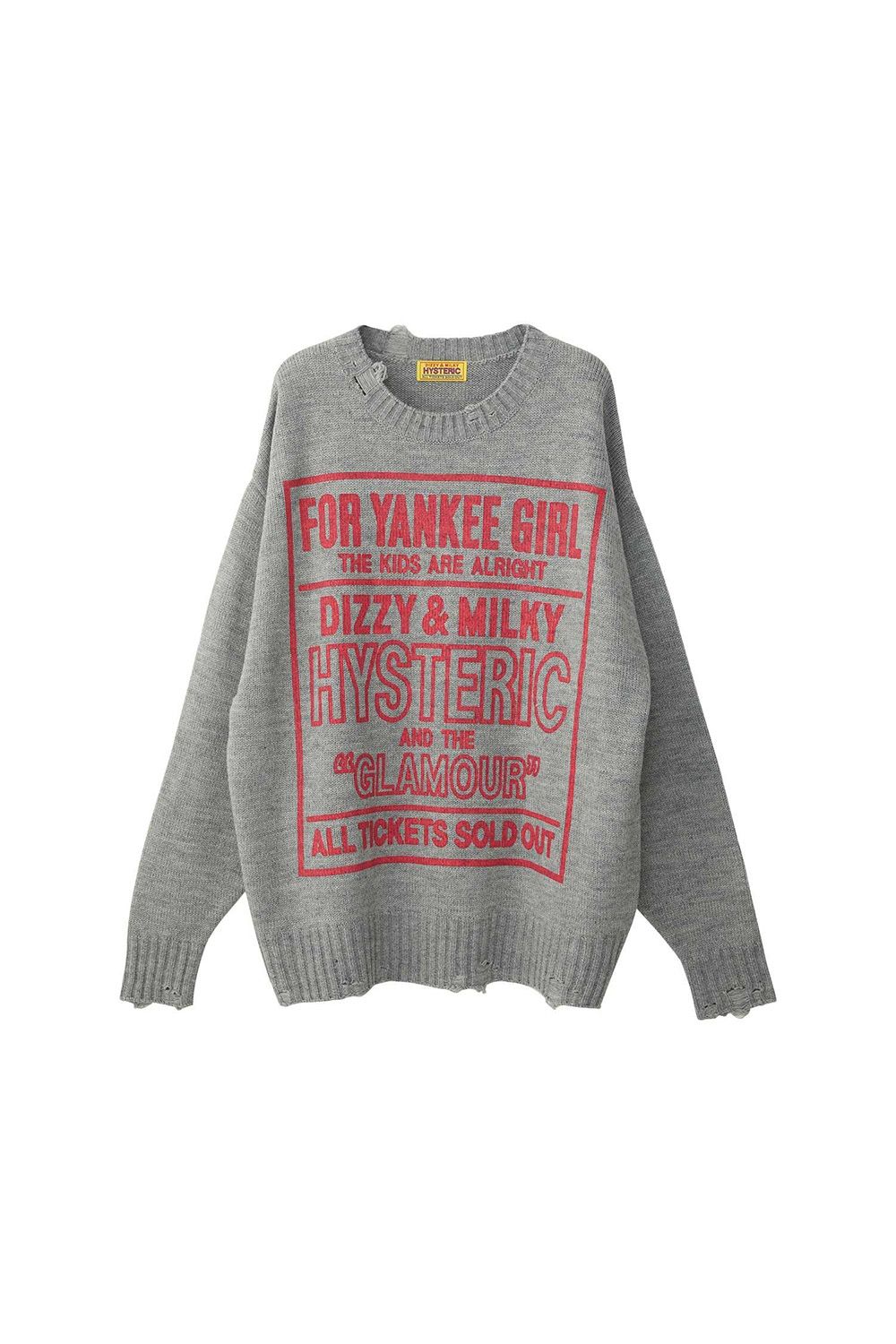 ［ラスト1点］DIZZY&MILKY クラッシュセーター / グレー
