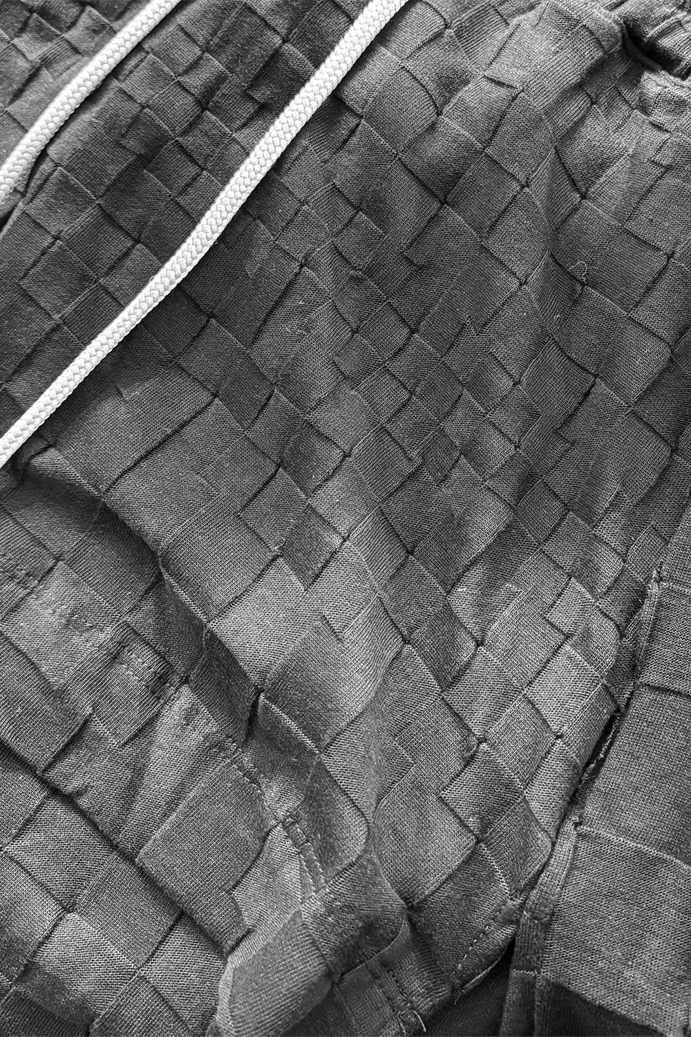 GRADIENT PLAID PATTERN LAYERED SHORTS / ブラック