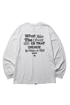 MULTI FONT L/S TEE / ホワイト