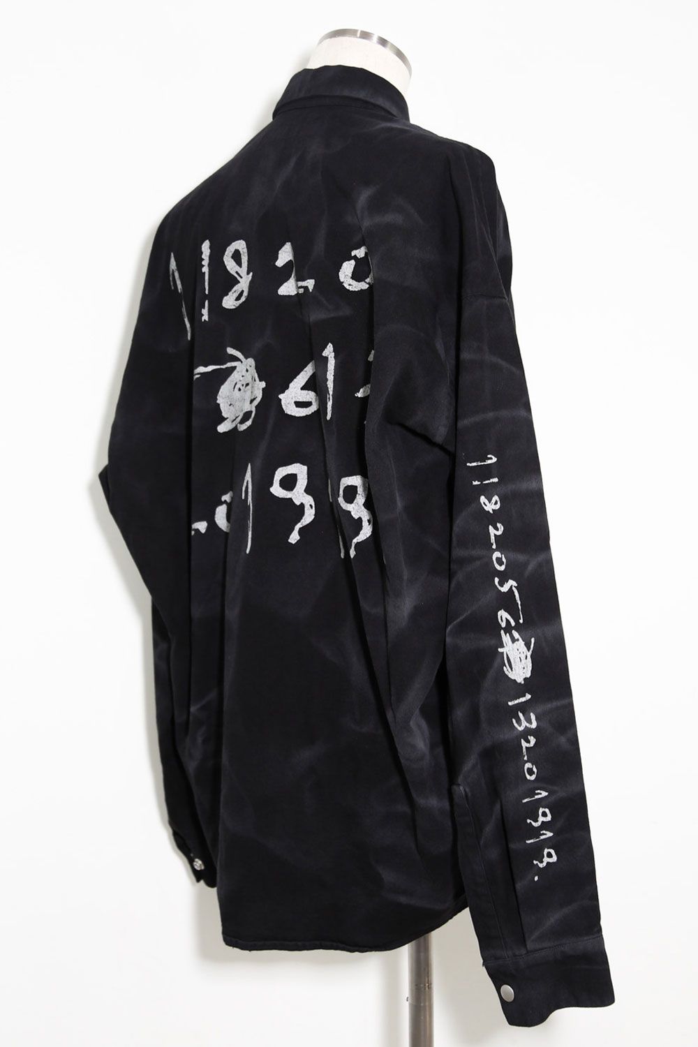 ヴィンテージ染めオーバーサイズシャツ / Vintage Dyed Cocoon Shirts / ブラック