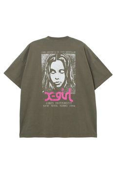 ［ラスト1点 サイズS］FADED FACE S/S BIG TEE DRESS / オリーブ