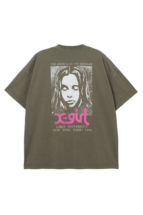 ［ラスト1点 サイズS］FADED FACE S/S BIG TEE DRESS / オリーブ