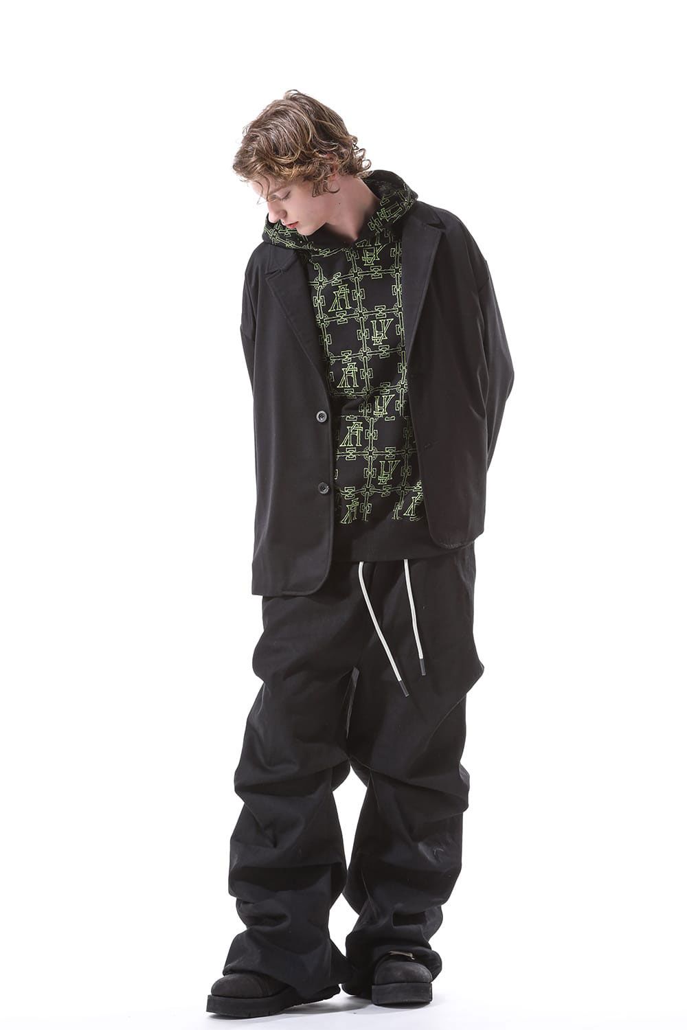 デニムタックワイドパンツ / Denim Tuck Wide Pants / ブラック