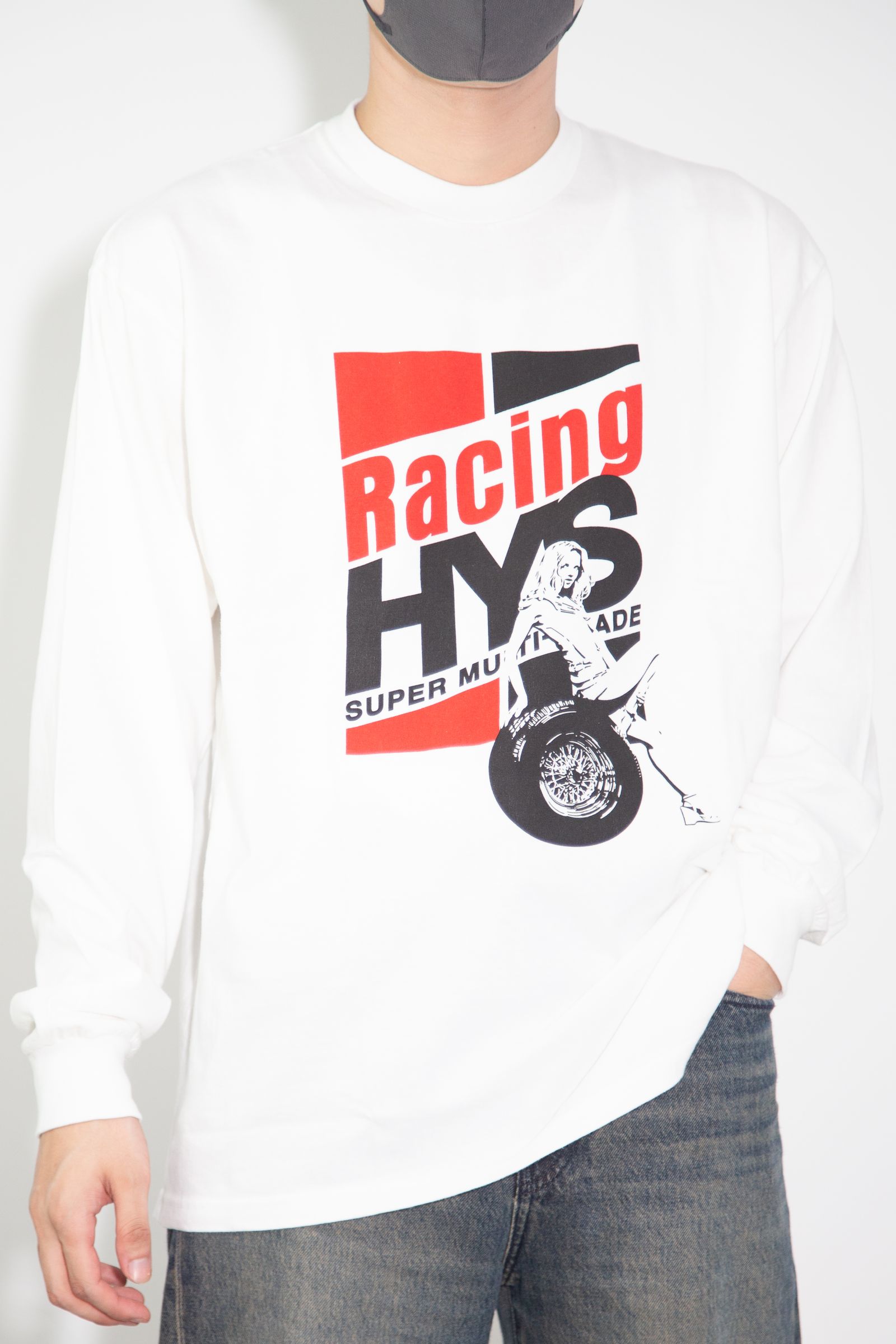 RACING HYS Tシャツ / ホワイト
