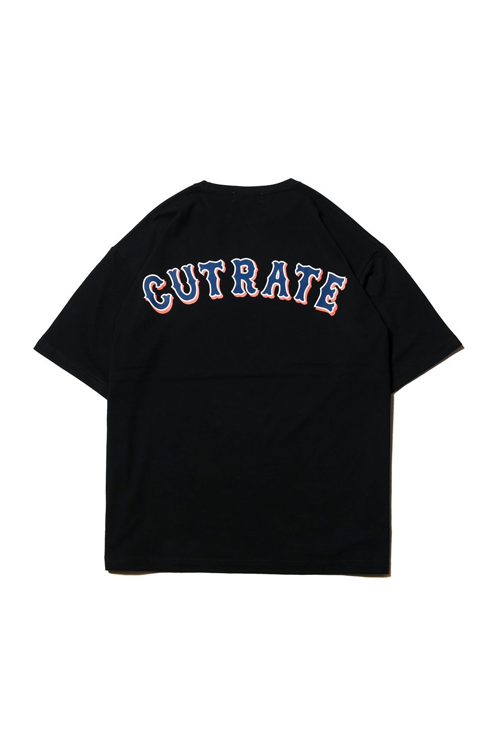 CUTRATE LOCAL DROP SHOULDER S/S T-SHIRT / ブラック×ブルー
