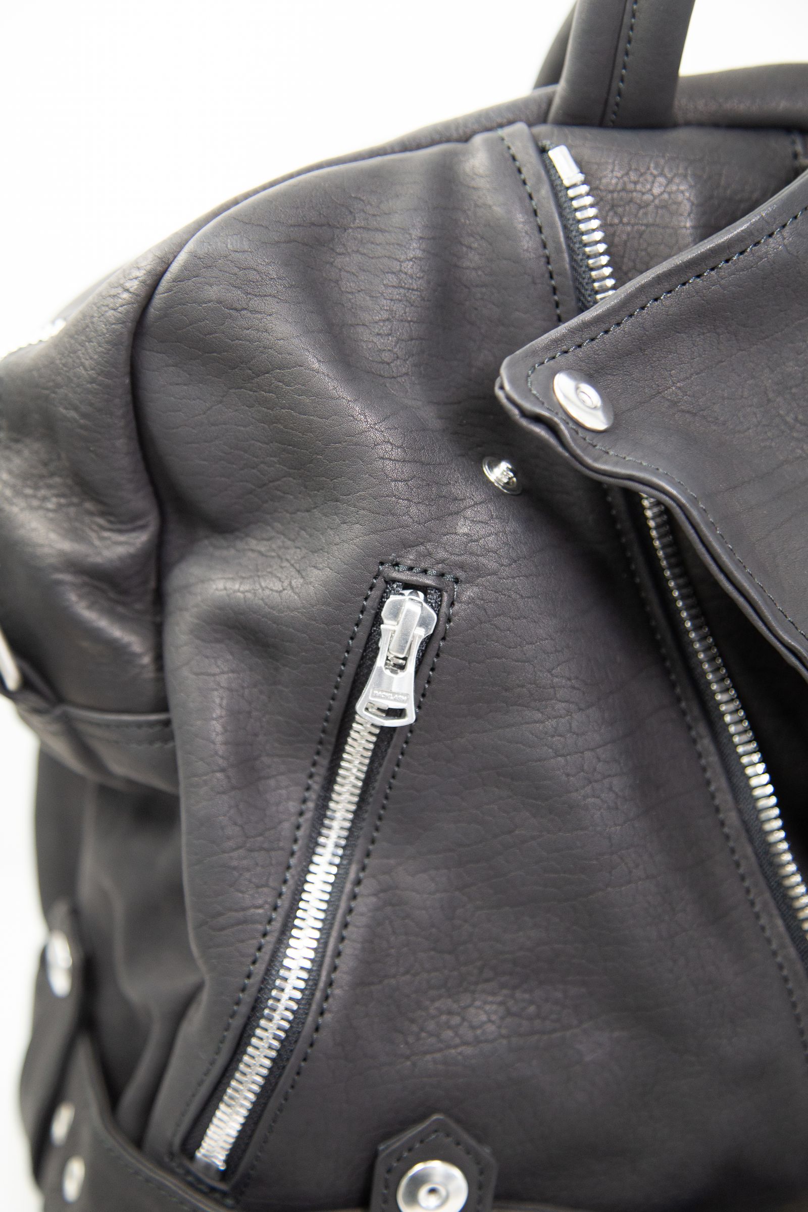 JAPAN CALF GARMENT-WASH RIDERS GYM BAG / ブラック