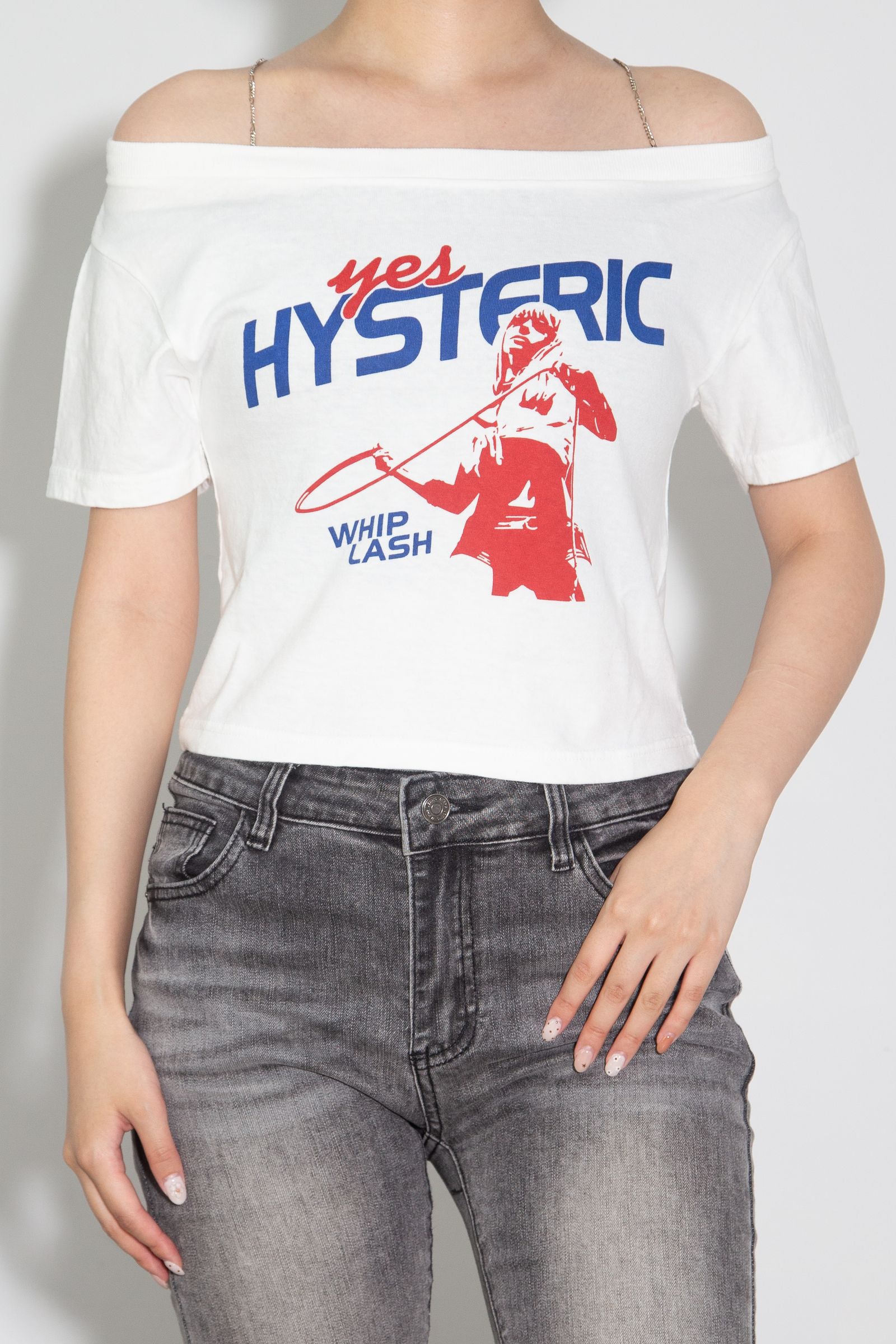 WHIP LASH ショート丈Tシャツ / ホワイト