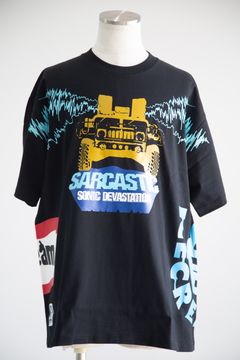 [ラスト1点 サイズXL] 【ICECREAM x SARCASTIC】  COTTON T-SHIRT / ブラック