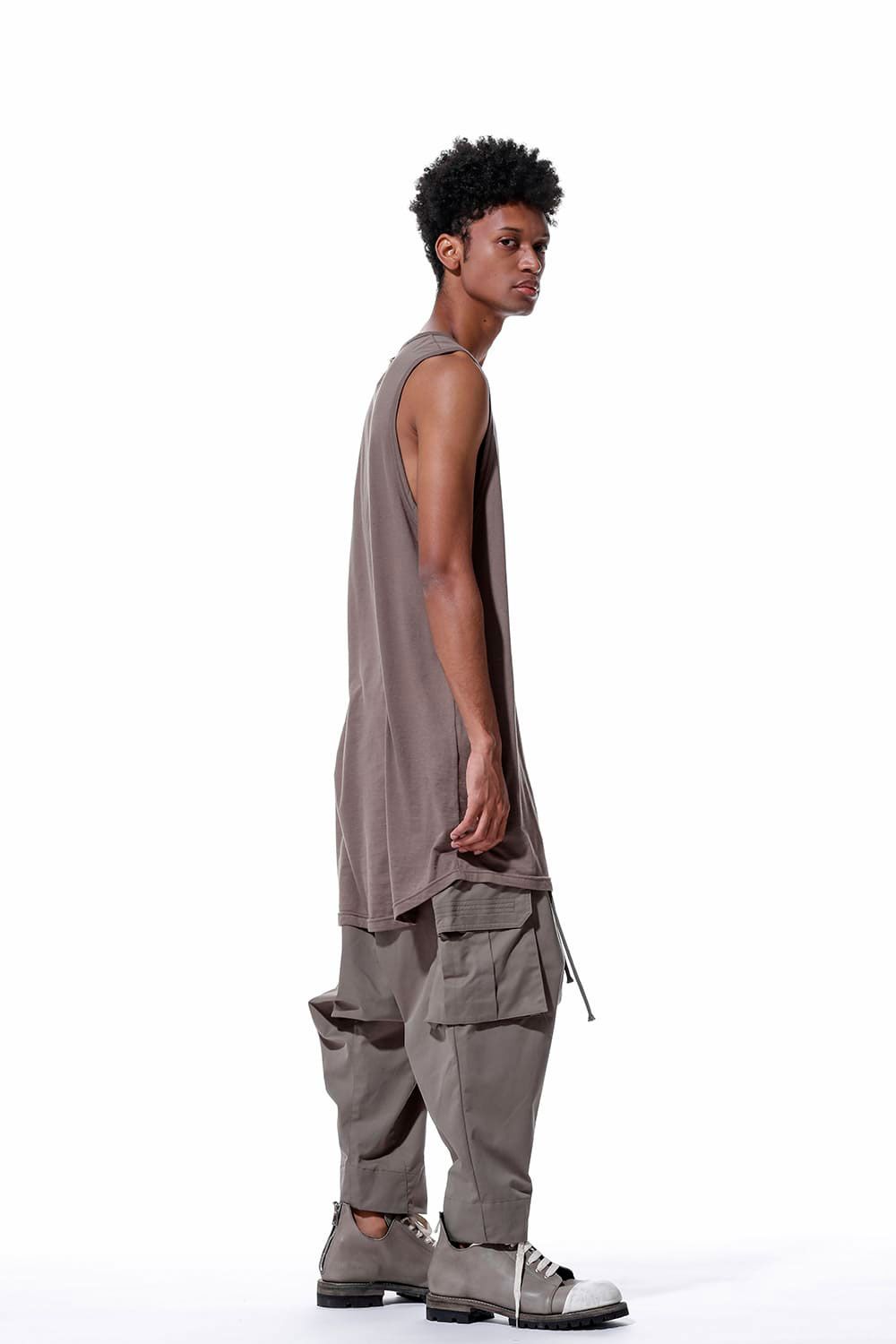 ロングタンクトップ / Long Tank Top / ブラウン / ag-6083-1