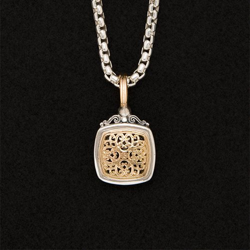 Mediterranean Small Square Pendant / GP042