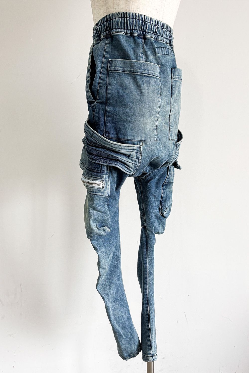 サルエルカーゴスキニーデニム / Indigo Denim Cargo Sarouel Skinny / インディゴ / ag-6036-2