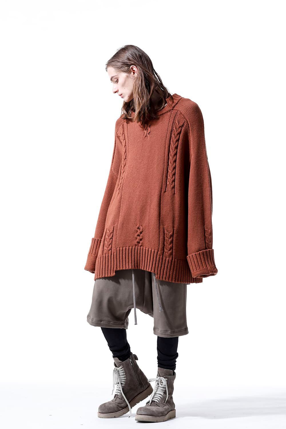 ローゲージニットプルオーバー / Low Gauge Knit Pullover / ブラウン