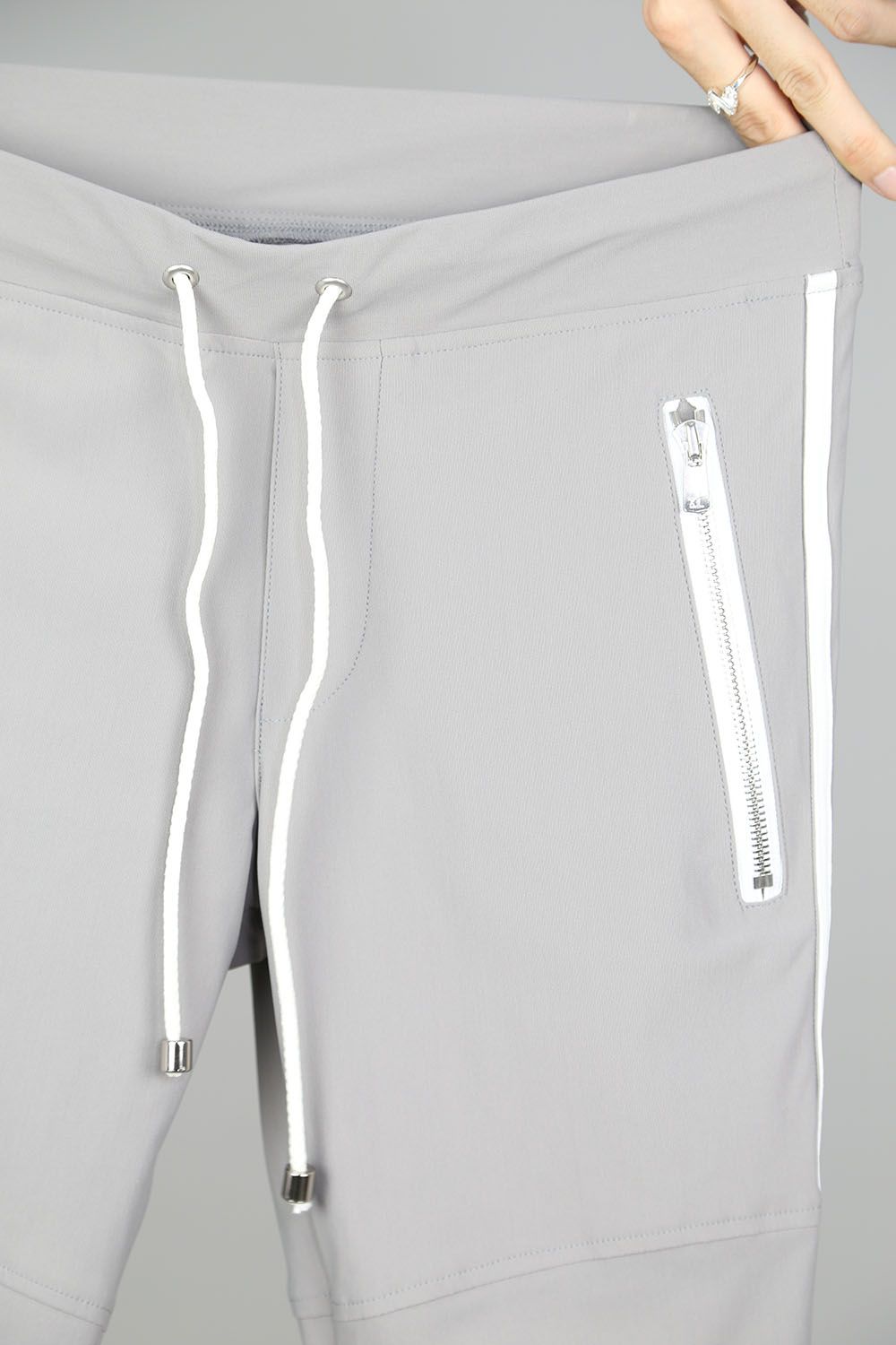 【人気定番商品】Johnson LINE NYLON PT / グレー×ホワイト