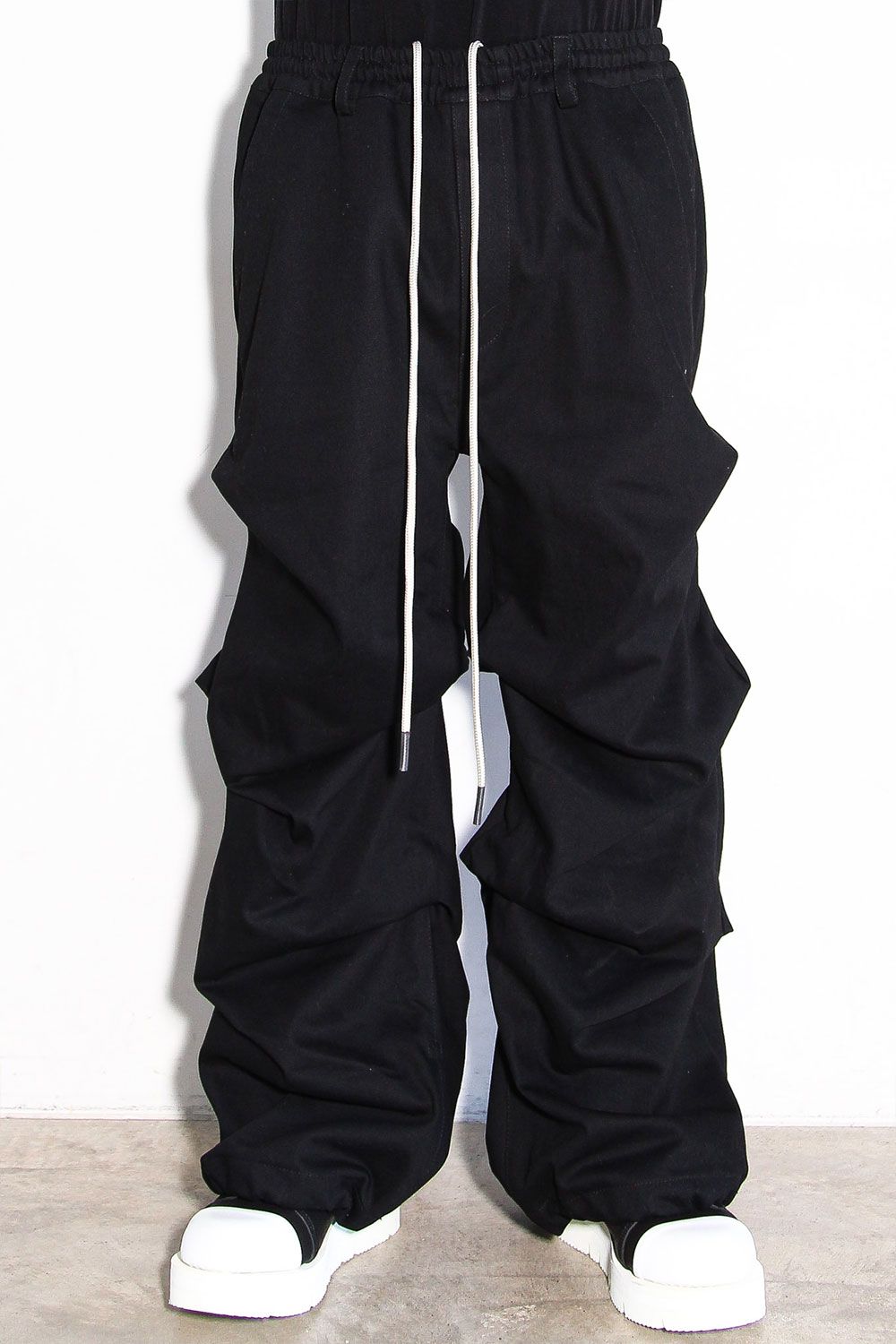 デニムタックワイドパンツ / Denim Tuck Wide Pants / ブラック / ag-10080-3