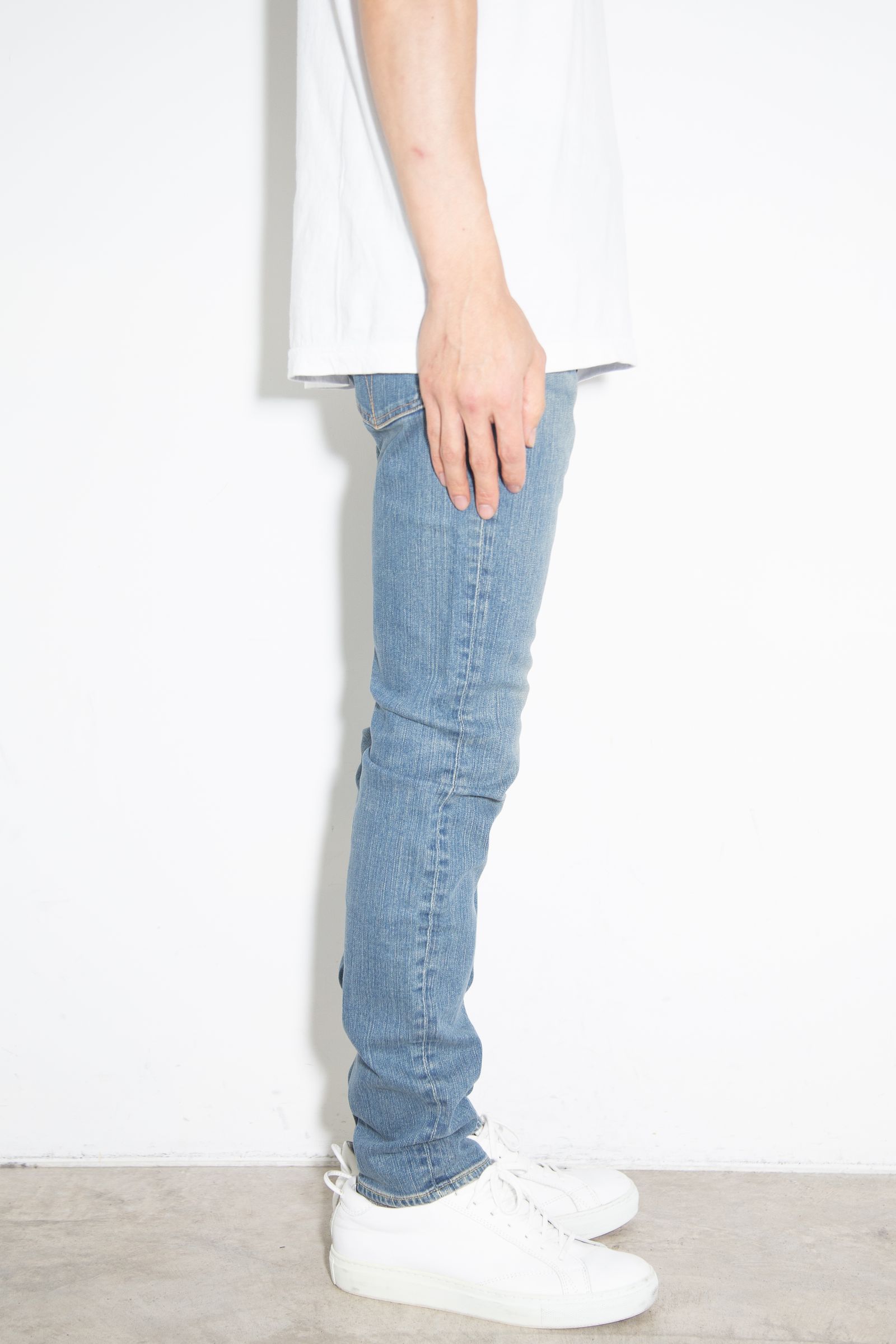【人気定番商品】 HYS SP加工 スリムデニムパンツ / ライトインディゴブルー