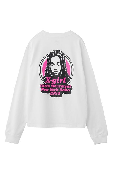 MESSAGE AND FACE CIRCLE LOGO L/S TEE / ホワイト