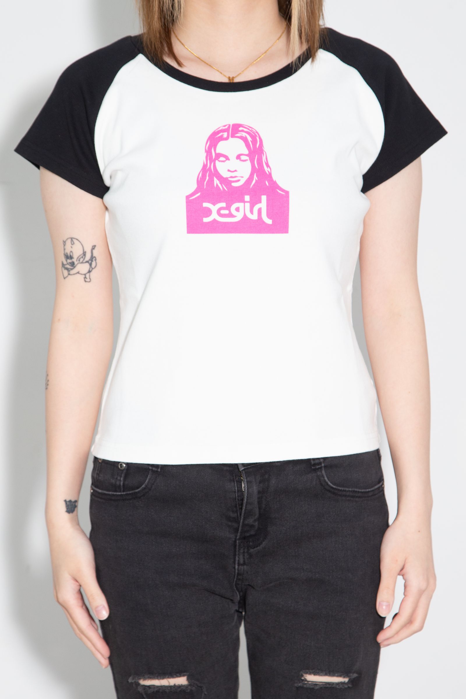 FACE RAGLAN S/S BABY TEE / ホワイト