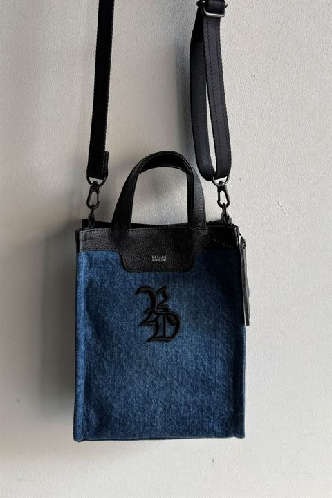denim mini tote bag