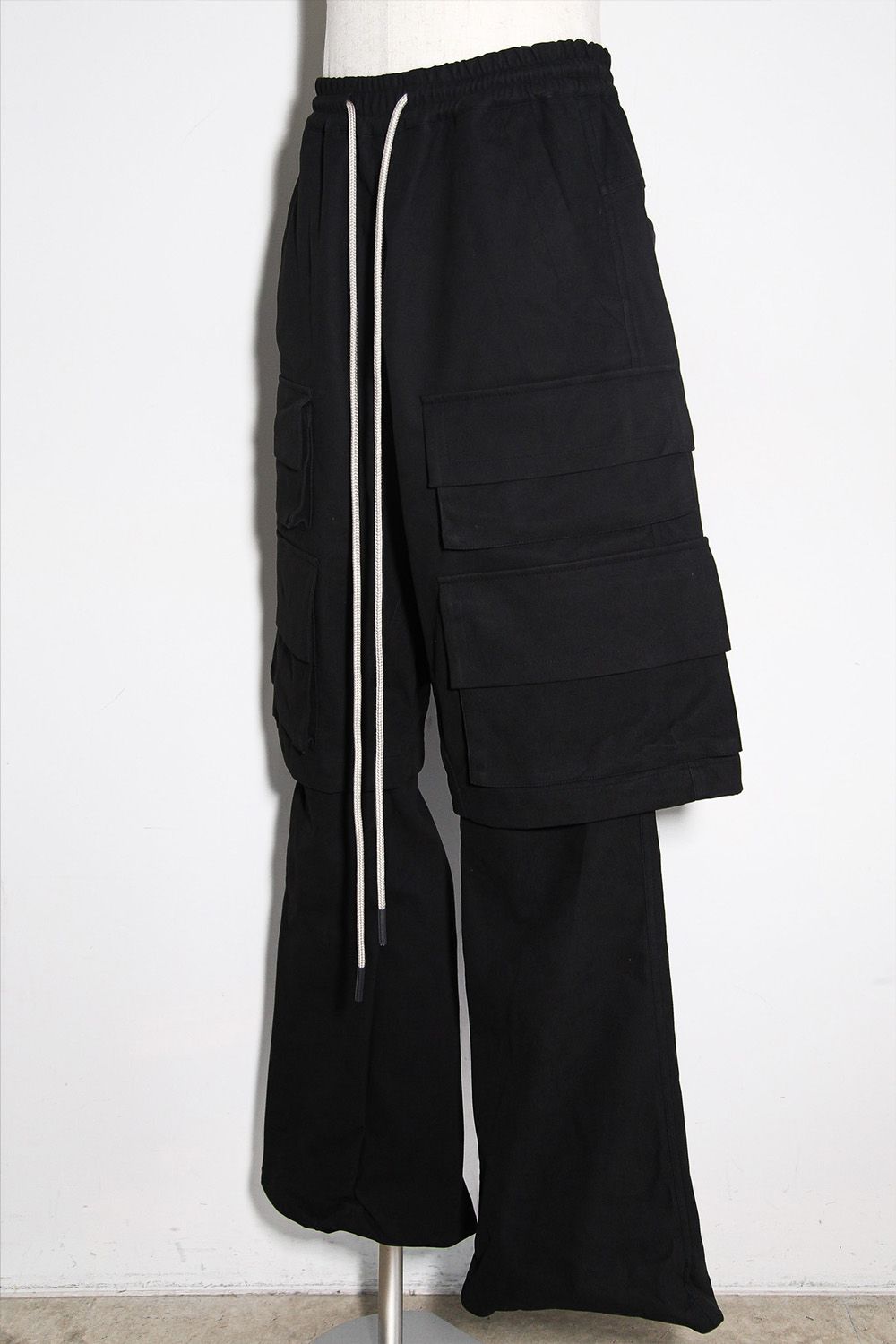 レイヤードブーツカットパンツ / LAYEDER BOOTS CUT / ブラック / ag-12009