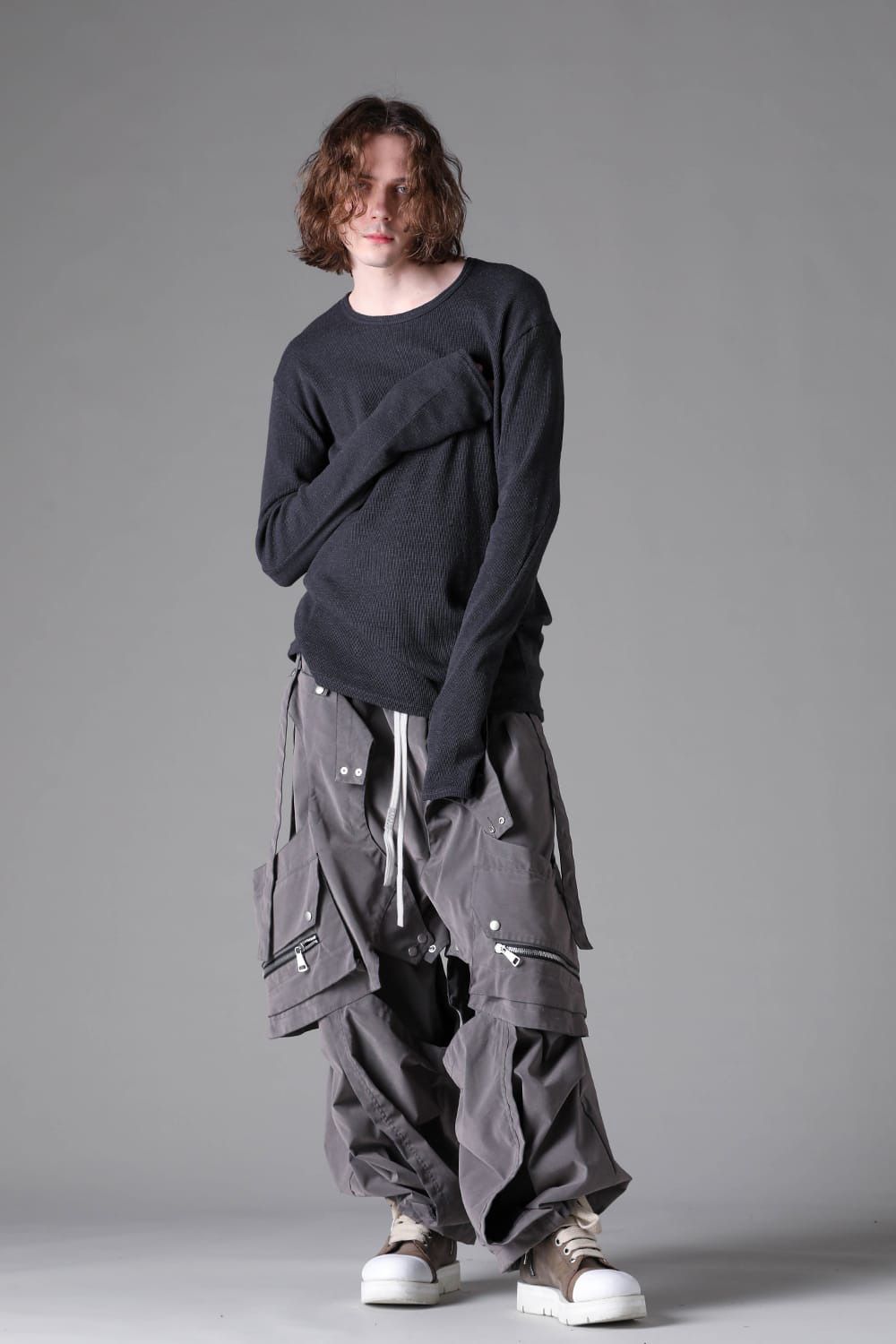 Back-Printed Waffle Jersey Log Sleeve