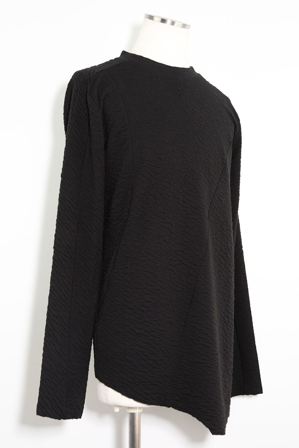 LONG SLEEVE T-SHIRT 223-301 / シボ加工ロングスリーブTee / ブラック
