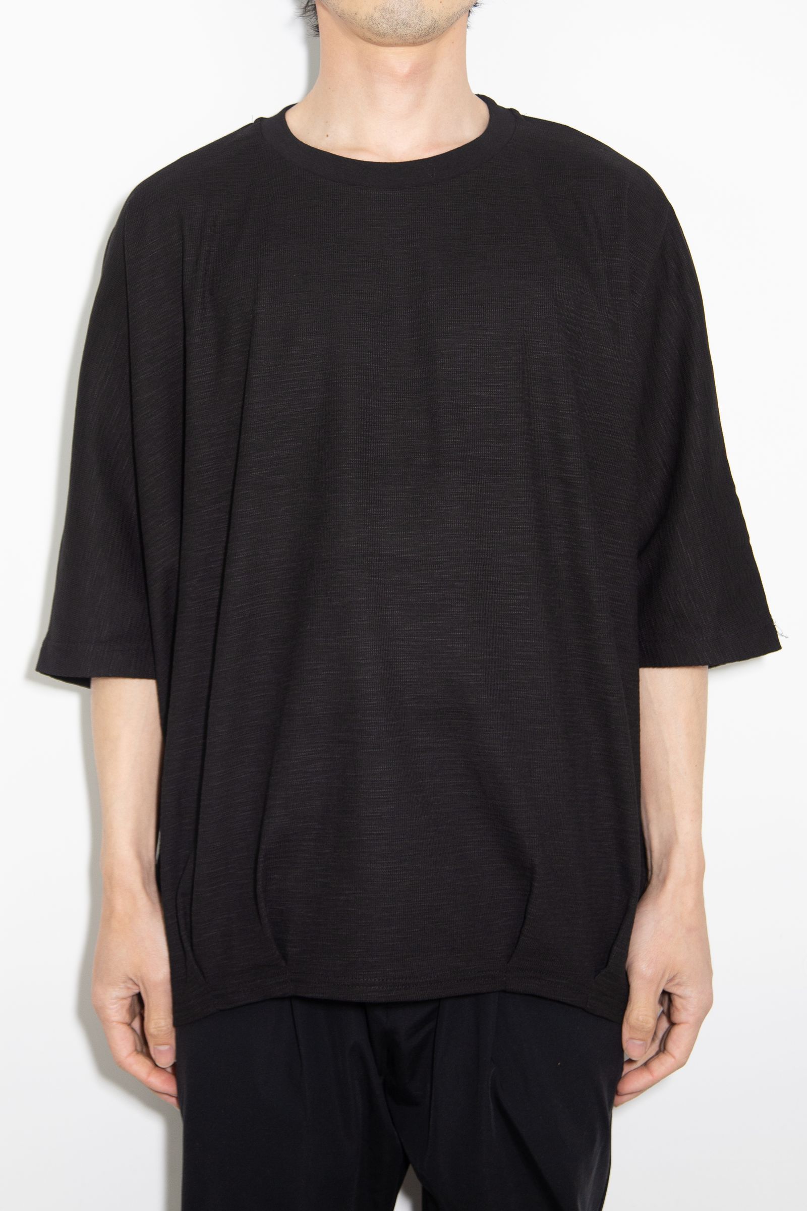 サーフニットタックドルマンTシャツ / Tuck Dolman Tee / ブラック / ag-9078