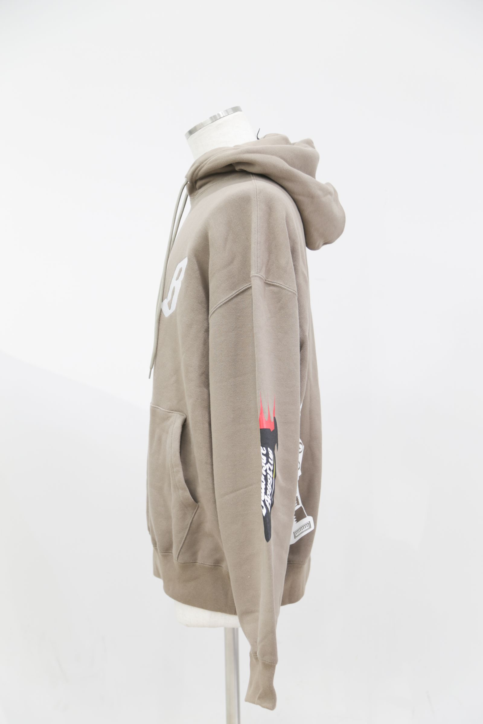 【BILLIONAIRE BOYS CLUB】 EMBROIDERED LOGO COTTON HOODIE / OD