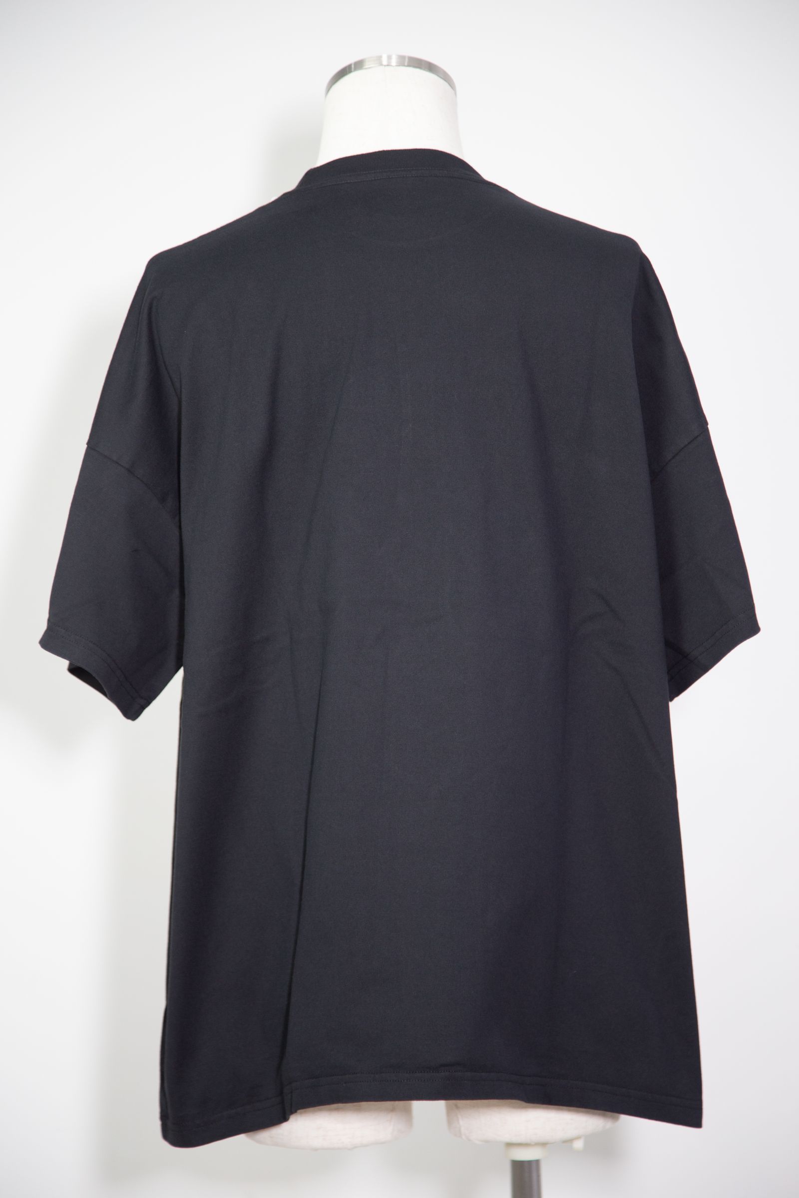 RHINESTONE STARDUST LOGO S/S TEE DRESS / ブラック