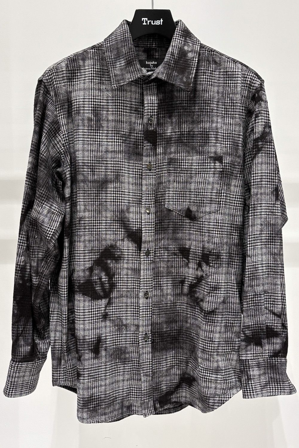 ［ラスト1点 サイズ2］Unevenly Dyed Houndstooth Dress Shirt