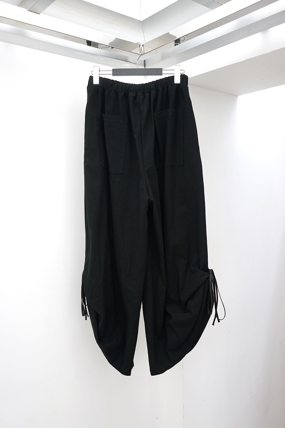 Easy Wide Pants with Side Drawstrings