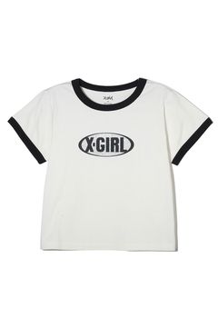 GLITTER OVAL LOGO S/S BABY TEE / ホワイト