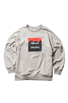 NANGA X LIBERAIDERS ECO HYBRID SWEAT SHIRT / ライトグレー