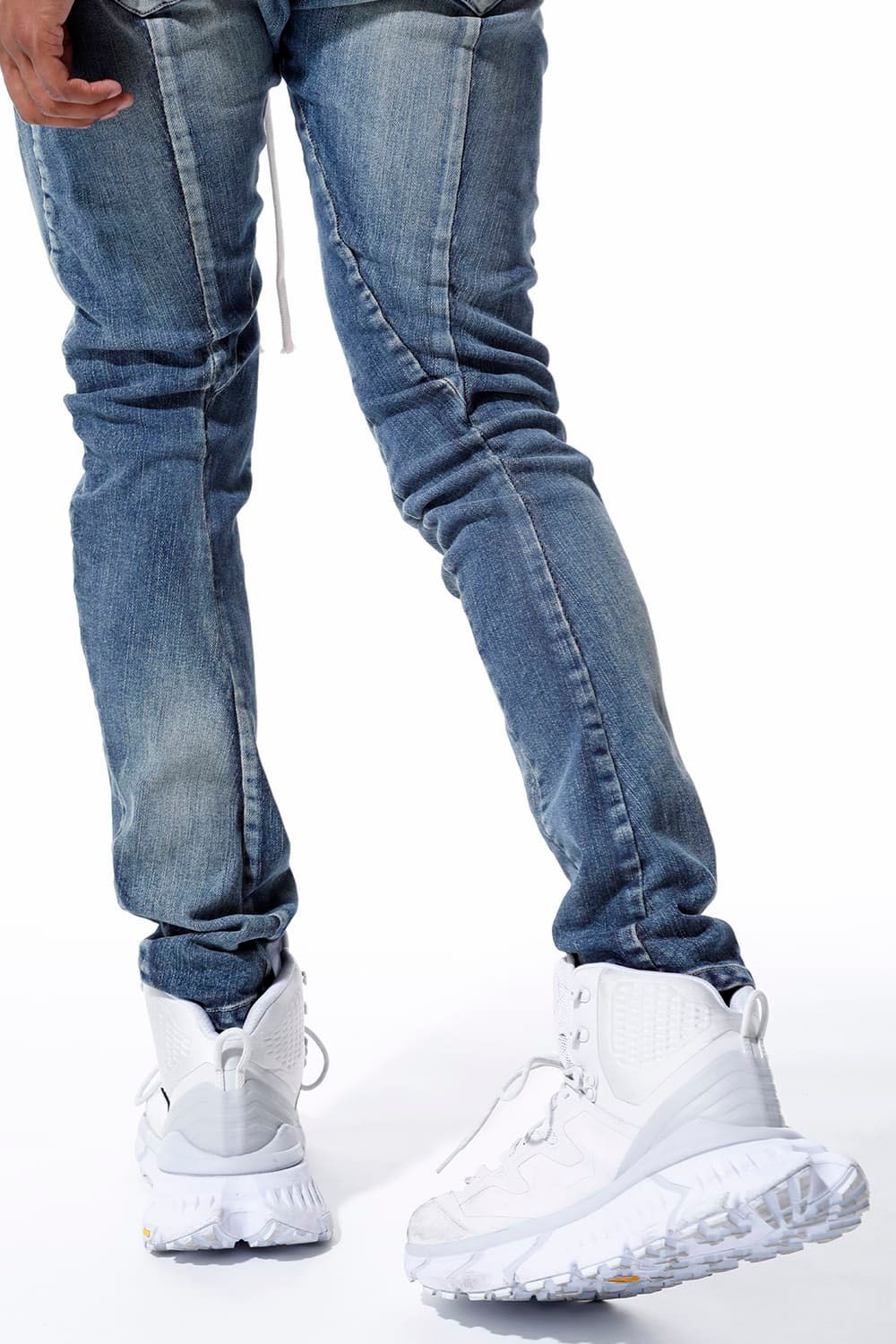 アナトミカルフィットデニム / DENIMD ANATOMICAL FITTED LONG PANTS / ブルー / ag-1806-4