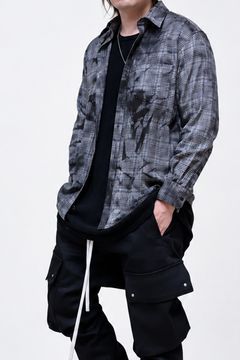 ［ラスト1点 サイズ2］Unevenly Dyed Houndstooth Dress Shirt
