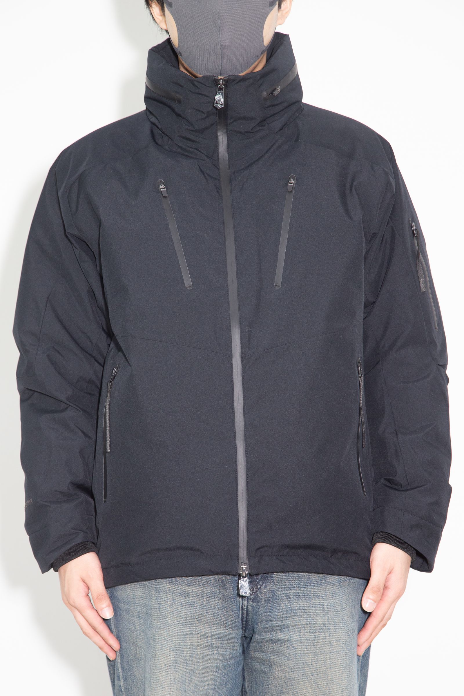 スタンドネックダウンジャケット / ブラック