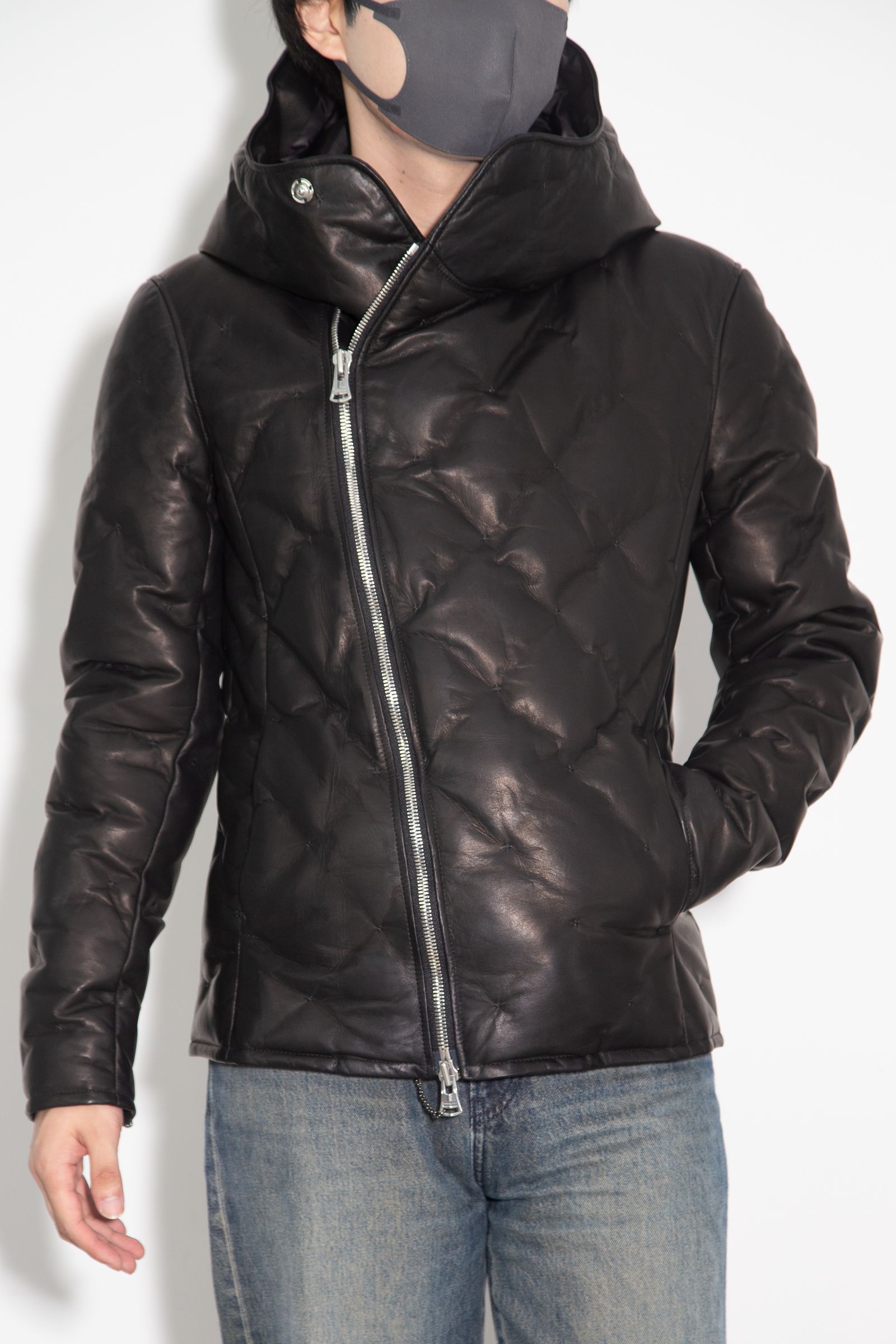 MONOCHROME LUXURY STEER 0.6mm “POLISH WHITE GOOSE DOWN” BLOUSON / ブラック