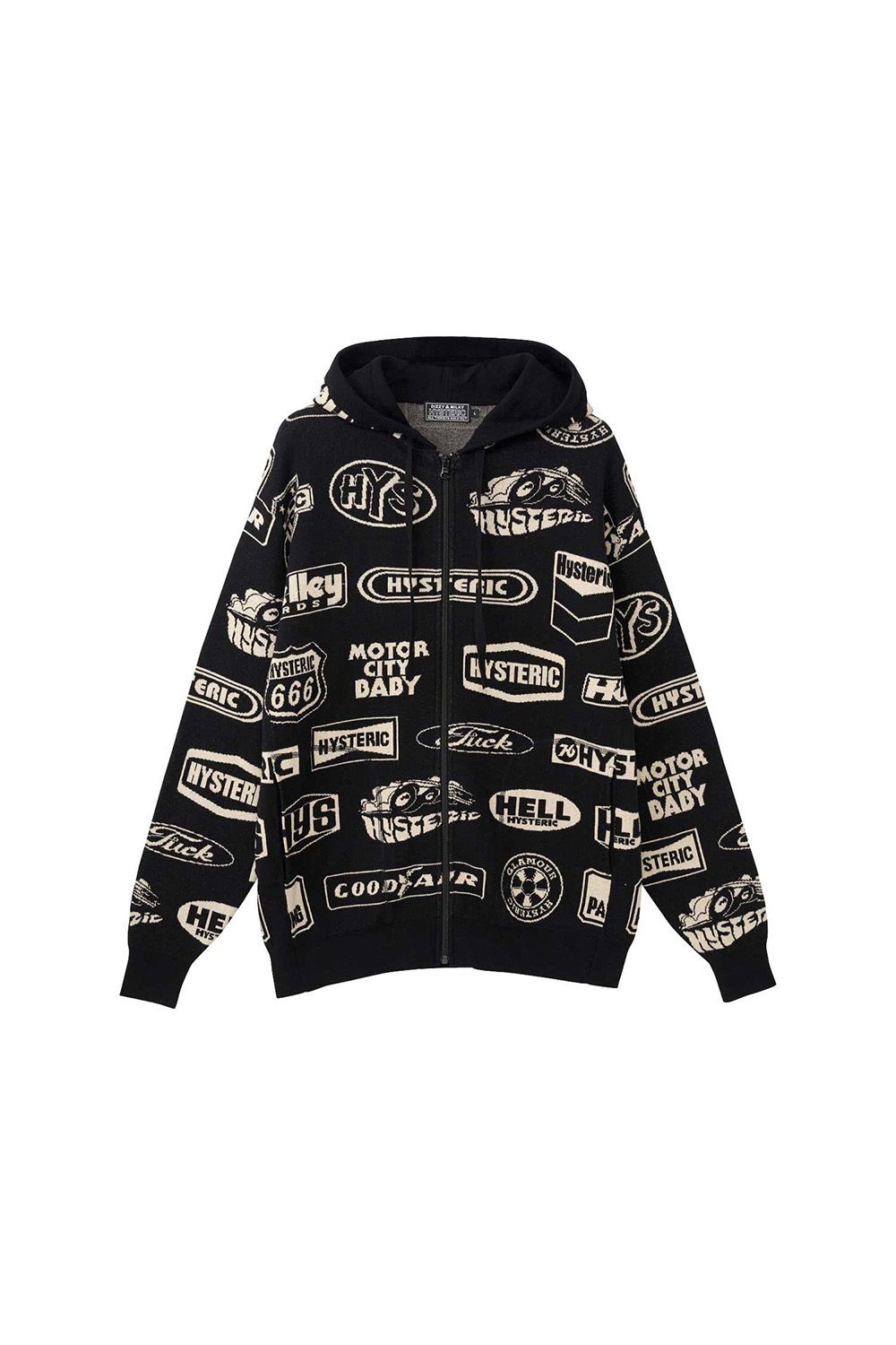 CLASSIC HYS柄 パーカー / ブラック