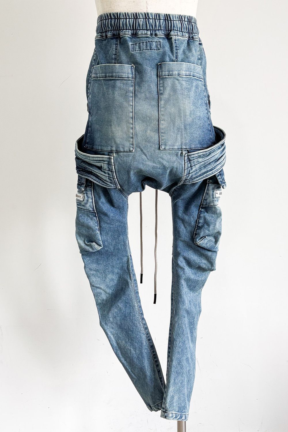 サルエルカーゴスキニーデニム / Indigo Denim Cargo Sarouel Skinny / インディゴ / ag-6036-2