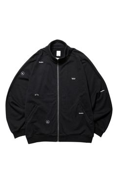 MULTI EMBROIDERY SWEAT ZIP-UP / ブラック