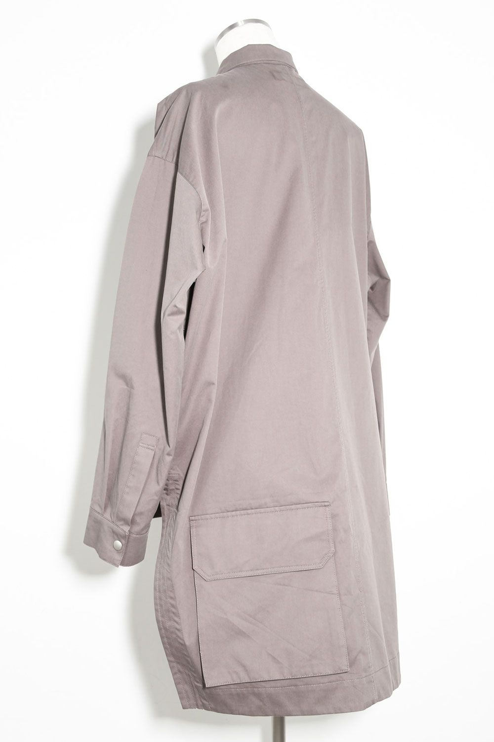 [ラスト1点 サイズ3] バックロングコクーンシャツ / Back Long Shirts Long Sleeve / グレー / ag-7006
