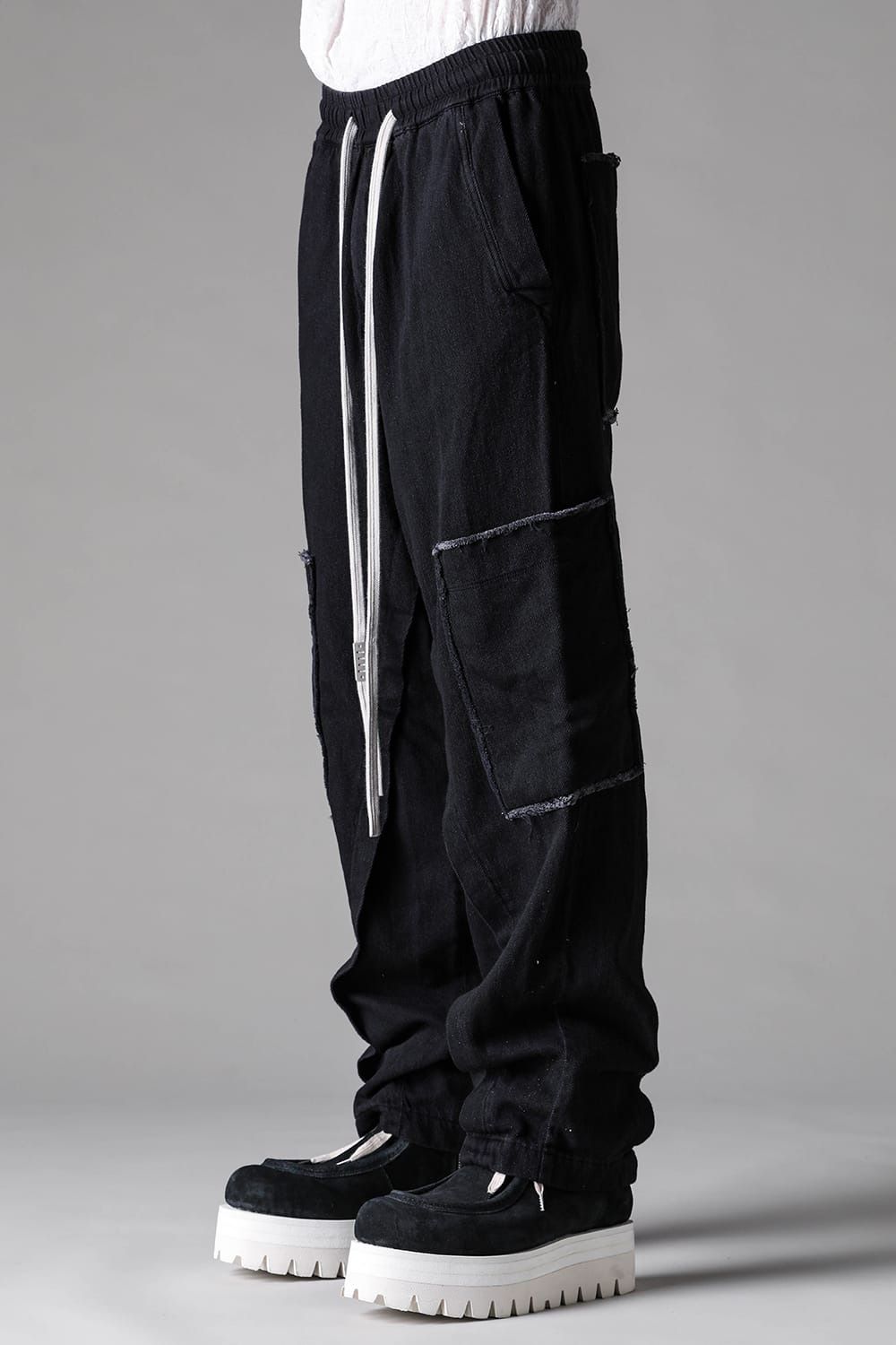 Loose Denim Wide Tepered Pants