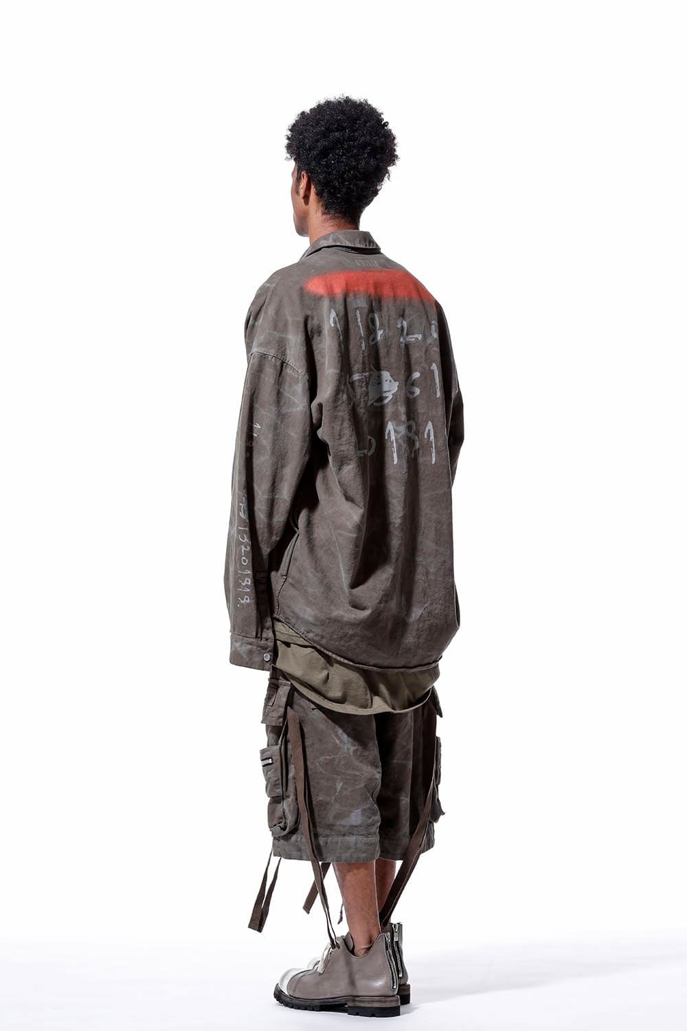 ヴィンテージ染めオーバーサイズシャツ / Vintage Dyed Cocoon Shirts / ブラック